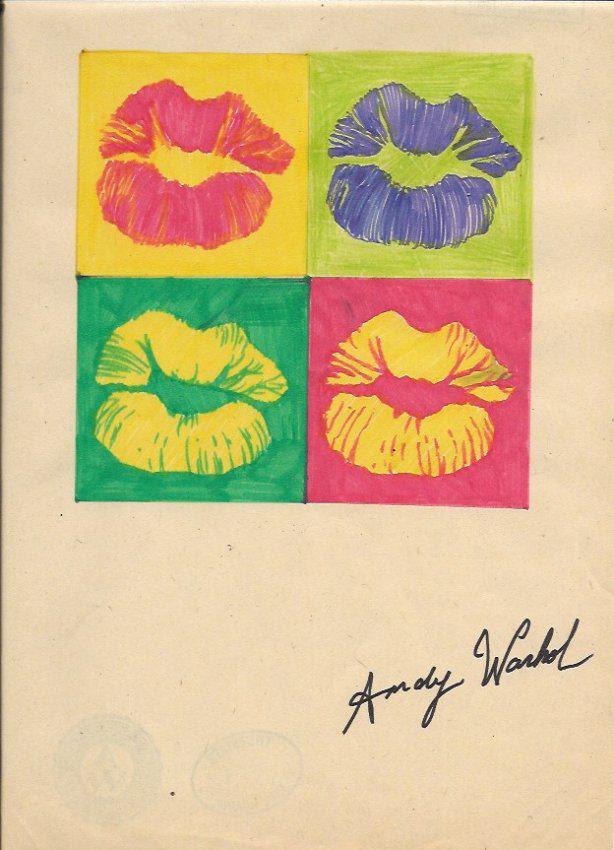Signed Andy Warhol Mixed Media on Paper: Signed Andy Warhol Mixed Media on Paper. Approx Size: 11 3/4 x 8 1/2 inches. Provenance: NY Collector.Sold as is to the manner or style of the artist, Good Condition, See photos