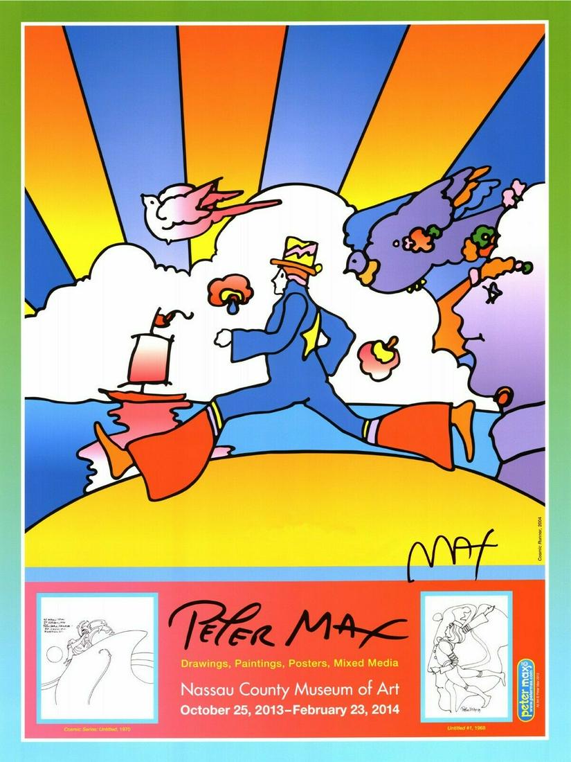 PETER MAX POSTER-Sign-pNASSAU COUNTY ART FEST-PRINT: PETER MAX POSTER-Sign-NASSAU COUNTY ART FEST-PRINT .size: 24 x 18 .Good Condition. see Photo