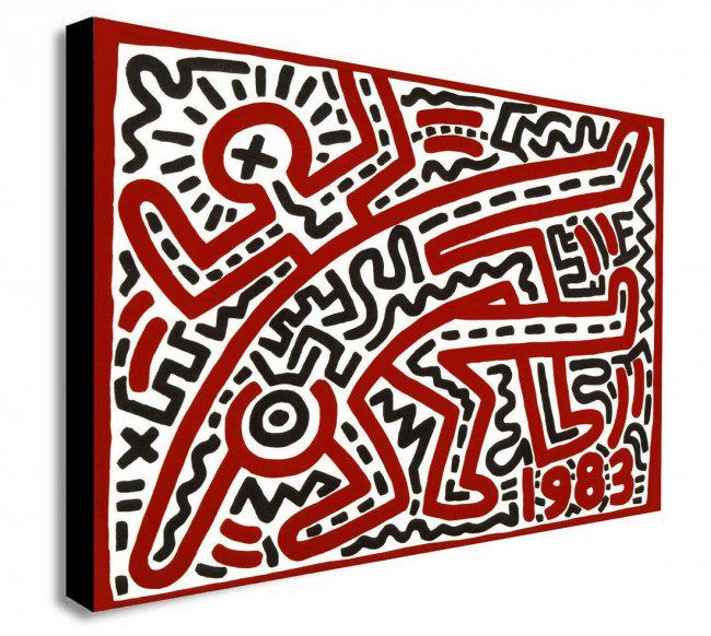 Keith Haring - 1983 - Pop Art - Canvas (1 of 2)