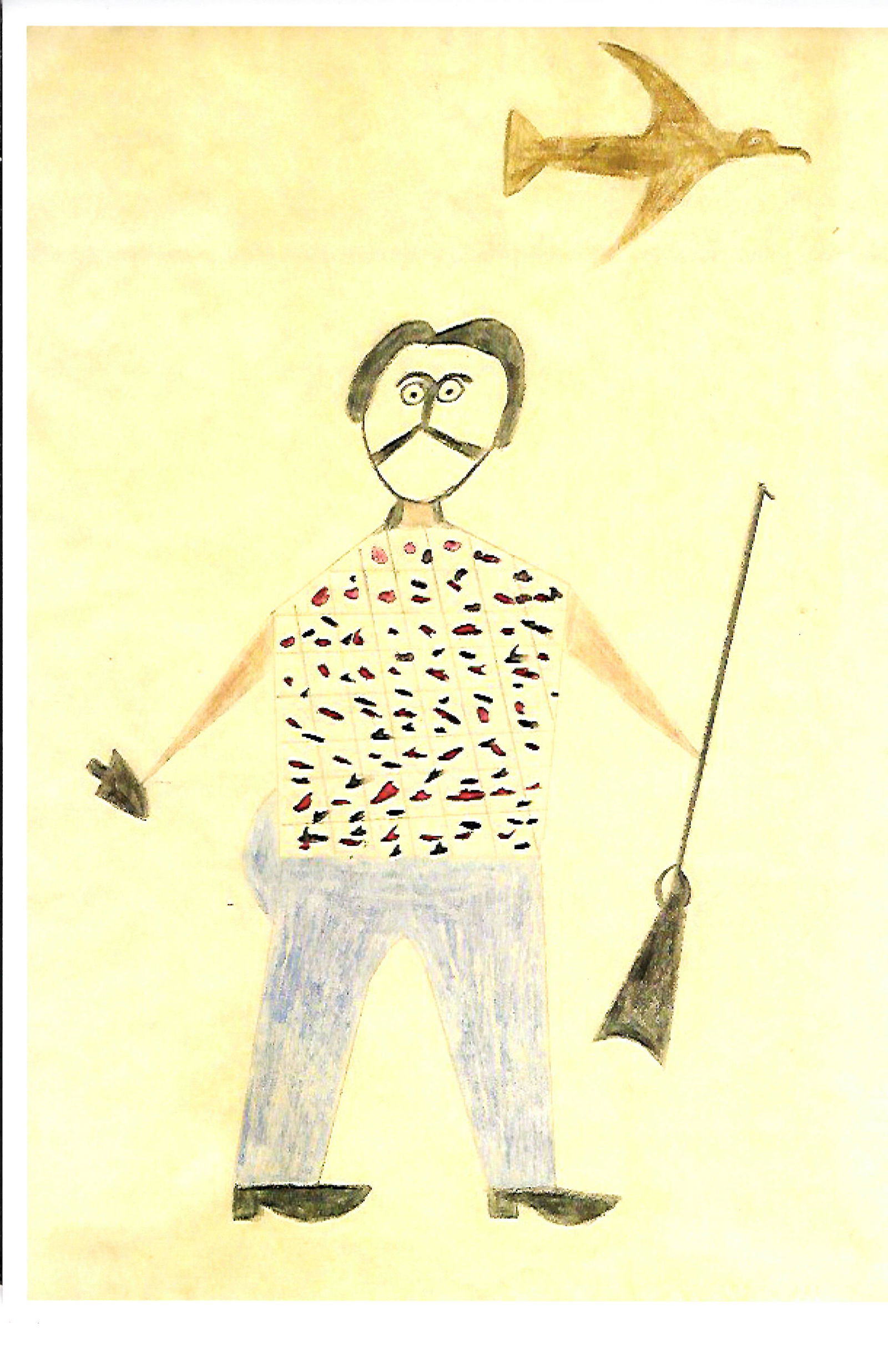 Bill Traylor Outsider Artist Print on Thick Paper.: Bill Traylor Outsider Artist Print on Thick Paper. Size: 17 x 11 inches.This work is being offered as-is, as in manner of or as style of the artist. William -Bill- Traylor (April 1, 1853ÃƒÂƒÃ‚�