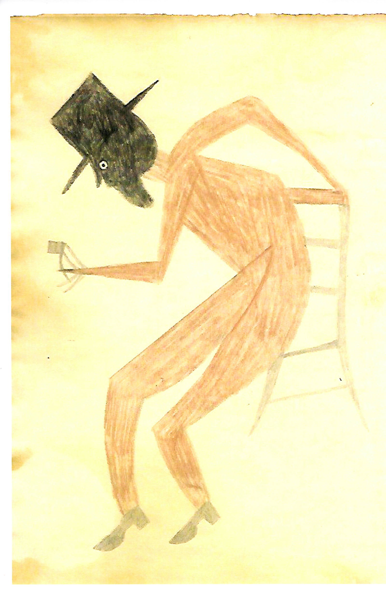 Bill Traylor Outsider Artist Print on Thick Paper.: Bill Traylor Outsider Artist Print on Thick Paper. Size: 17 x 11 inches.This work is being offered as-is, as in manner of or as style of the artist. William -Bill- Traylor (April 1, 1853ÃƒÂƒÃ‚�