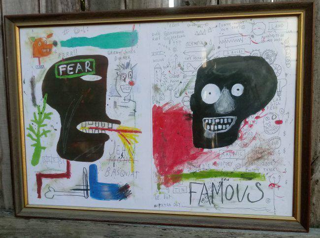 Jean Micheal Basquiat Drawing Print On Paper (1 of 4)