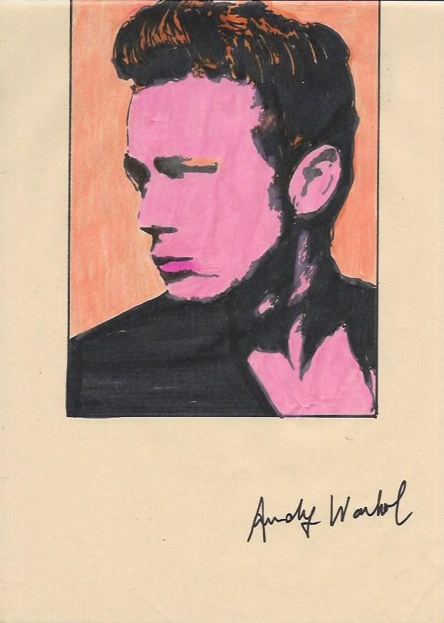 Signed Andy Warhol Mixed Media on Paper: Signed Andy Warhol Mixed Media on Paper. Approx Size: 11 3/4 x 8 1/2 inches. NY Collector. No Coa or Documents .Sold as is to the manner or style of the artist, Good Condition, See photos