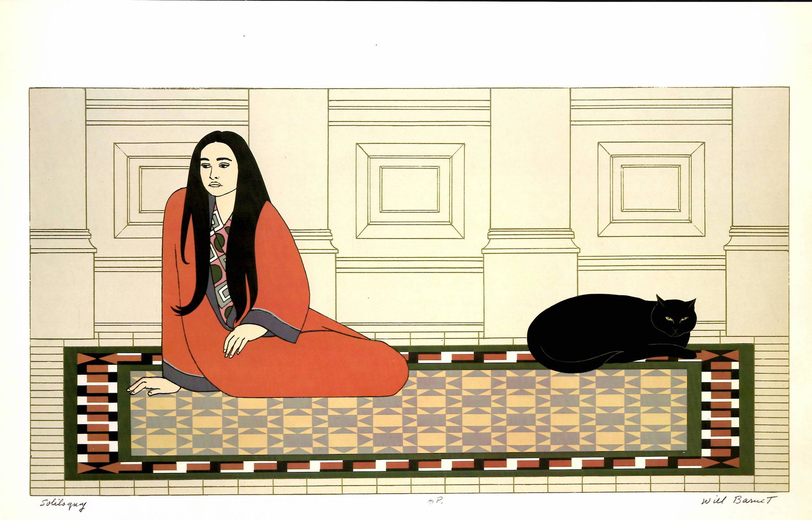 Will Barnet Print Number/signed on Paper: Will Barnet Print Number/signed on Paper. Size: 16 x 8 .Will Barnet was a 20th-century American artist best known for his paintings and prints created in his distinctively flat, stylized aesthetic. Th