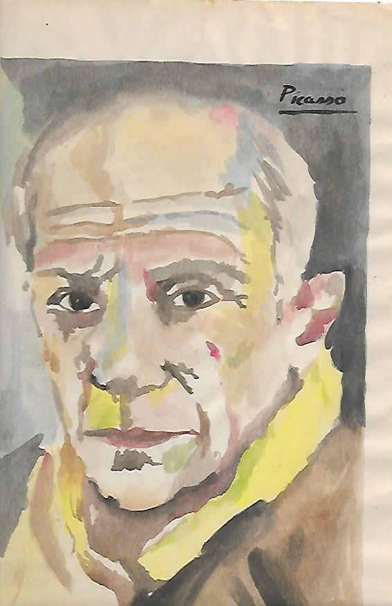 Pablo Picasso Mixed Media on Paper: Pablo Picasso Mixed Media on Paper. Approx Size: 11 3/4 x 8 1/2 inches. NY Collector. No Coa or Documents .Sold as is to the manner or style of the artist, We Pack & Ship for you in house. Good Condit