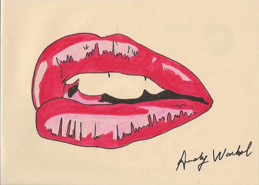 Signed Andy Warhol Mixed Media on Paper: Signed Andy Warhol Mixed Media on Paper. Approx Size: 11 3/4 x 8 1/2 inches. NY Collector. No Coa or Documents .Sold as is to the manner or style of the artist, Good Condition, See photos