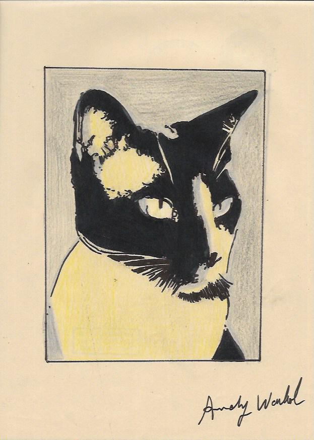 Signed Andy Warhol Mixed Media on Paper: Signed Andy Warhol Mixed Media on Paper. Approx Size: 11 3/4 x 8 1/2 inches. NY Collector. No Coa or Documents .Sold as is to the manner or style of the artist, Good Condition, See photos