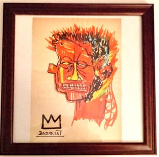 JMB SIGNED --SAMO - Drawing /Framed. Stamp On Verso: JMB SIGNED --SAMO-Basquiat - Drawing /Framed. Stamp On Verso. Ready to Hang. Size: 14 x 14 . Good Condition. Sold as is in The style of Artist . Provenance: Private Collector - NY .We Offer Packing &