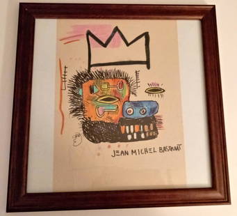 JMB SIGNED --SAMO - Drawing /Framed. Stamp On Verso: JMB SIGNED --SAMO-Basquiat - Drawing /Framed. Stamp On Verso. Ready to Hang. Size: 14 x 14 . Good Condition. Sold as is in The style of Artist . Provenance: Private Collector - NY .We Offer Packing &