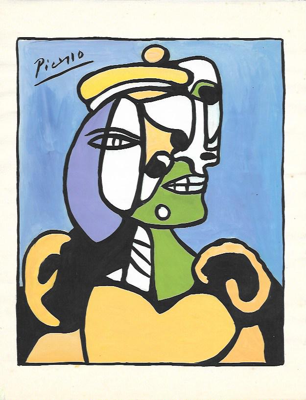Pablo Picasso Mixed Media on Paper: Pablo Picasso Mixed Media on Paper. Approx Size: 11 3/4 x 8 1/2 inches. NY Collector. No Coa or Documents .Sold as is to the manner or style of the artist, We Pack & Ship for you in house. Good Condit