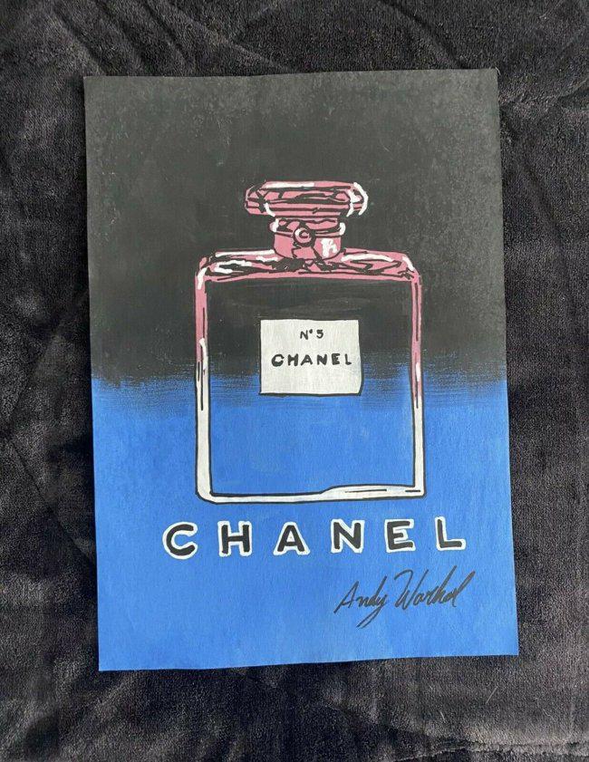 Signed Andy Warhol Mixed Media: Signed Andy Warhol Mixed Media on Paper. On verso, also stamp inscribed Authorized by the Andy Warhol Foundation. Approx Size: 11 3/4 x 8 1/2 inches. Provenance: This item has limited provenance from 