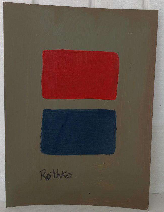 Mark Rothko Mixed Media on Paper.: Mark Rothko Mixed Media on Paper. Approx Size: 15 x 11 inches. Stamp signed on verso.Provenance: NY Collector.Sold as is to the manner or style of the artist, Good Condition, See photos.Mark Rothko, b