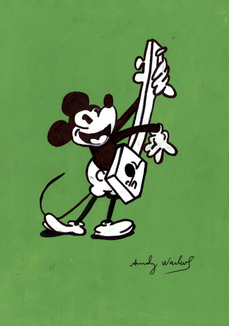Signed Andy Warhol Mixed Media on Paper: Signed Andy Warhol Mixed Media on Paper. On verso, also stamp inscribed Authorized by the Andy Warhol Foundation. Approx Size: 11 3/4 x 8 1/2 inches. Provenance:Private Collector. This item has limite