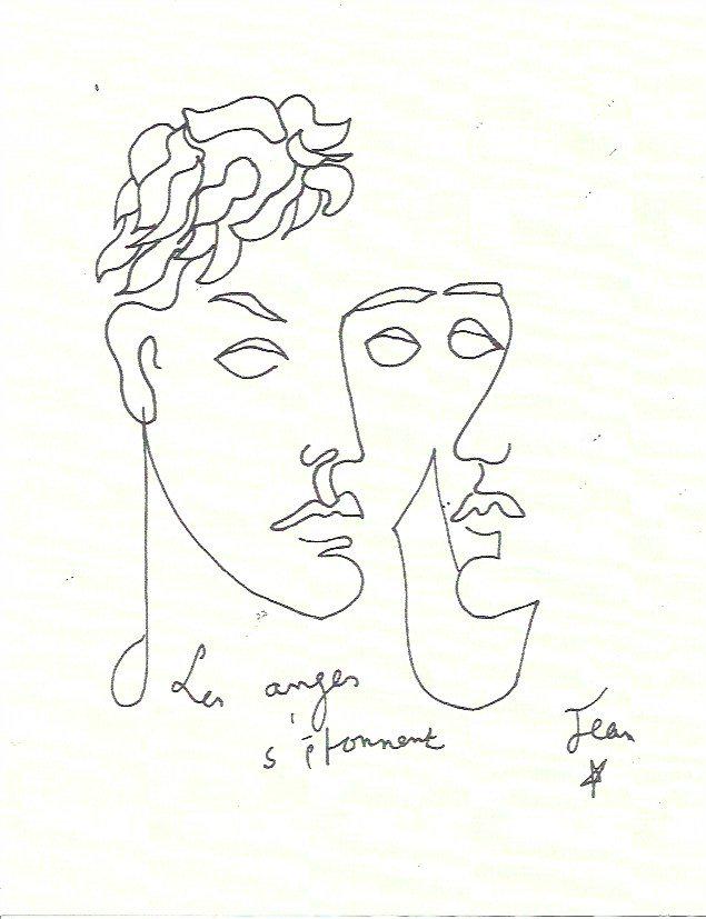 Jean Cocteau Drawing on Paper (1 of 1)