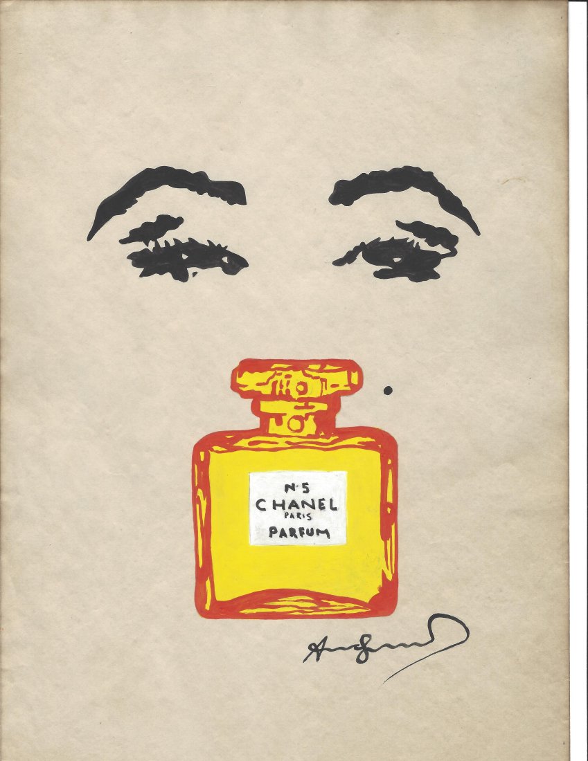 Andy Warhol Mixed Media on Paper sign (1 of 2)
