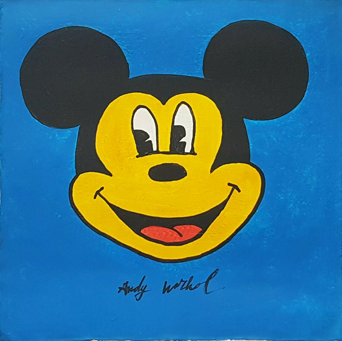 Signed Andy Warhol 20th Century Modern: Signed Andy Warhol, 20th Century Modern Painting on Canvas.Approx Painting Size: 17 x 17 inches. No coa, no supporting papers, sold in the manner of, as is. Good condition. See Photos