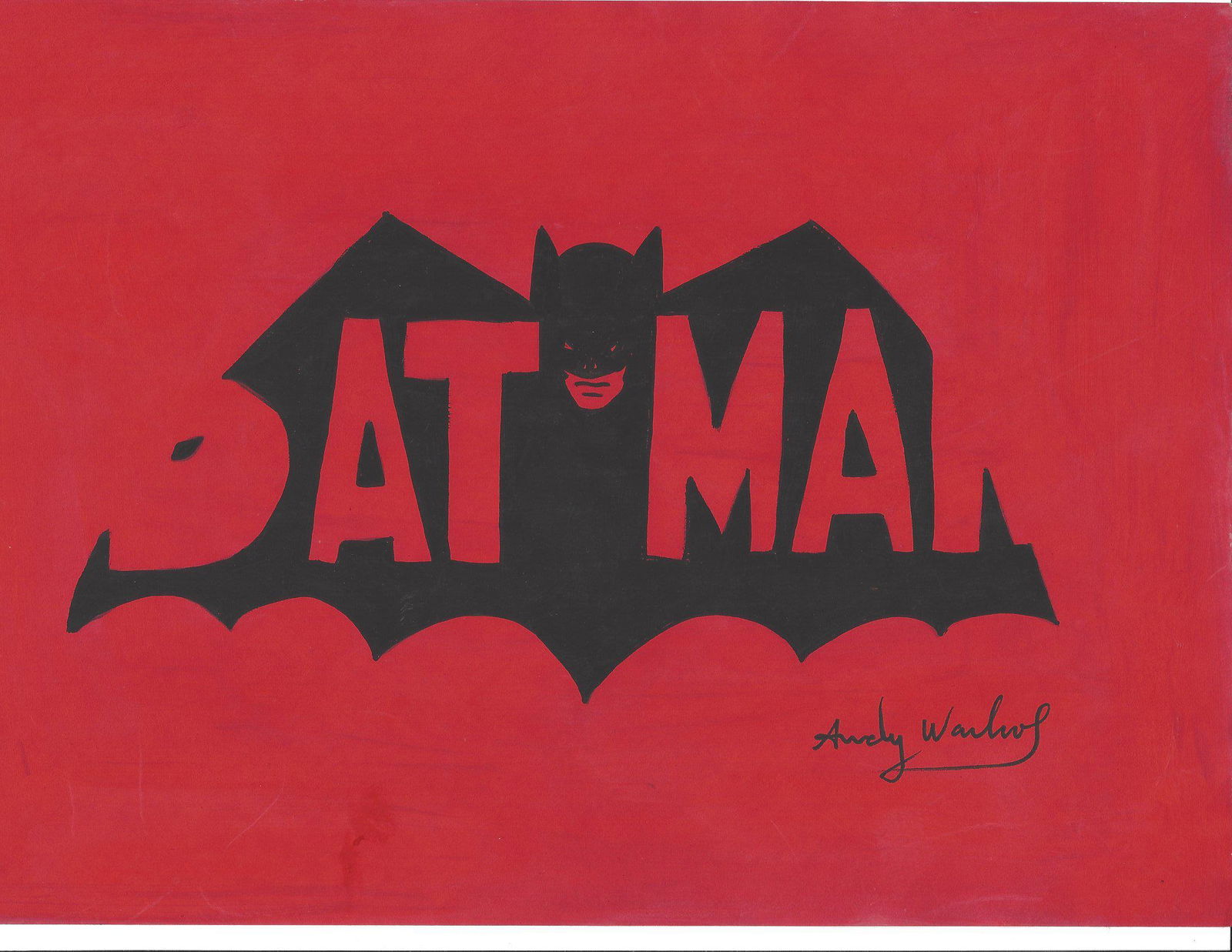 Andy Warhol Mixed Media on Paper sign (1 of 2)