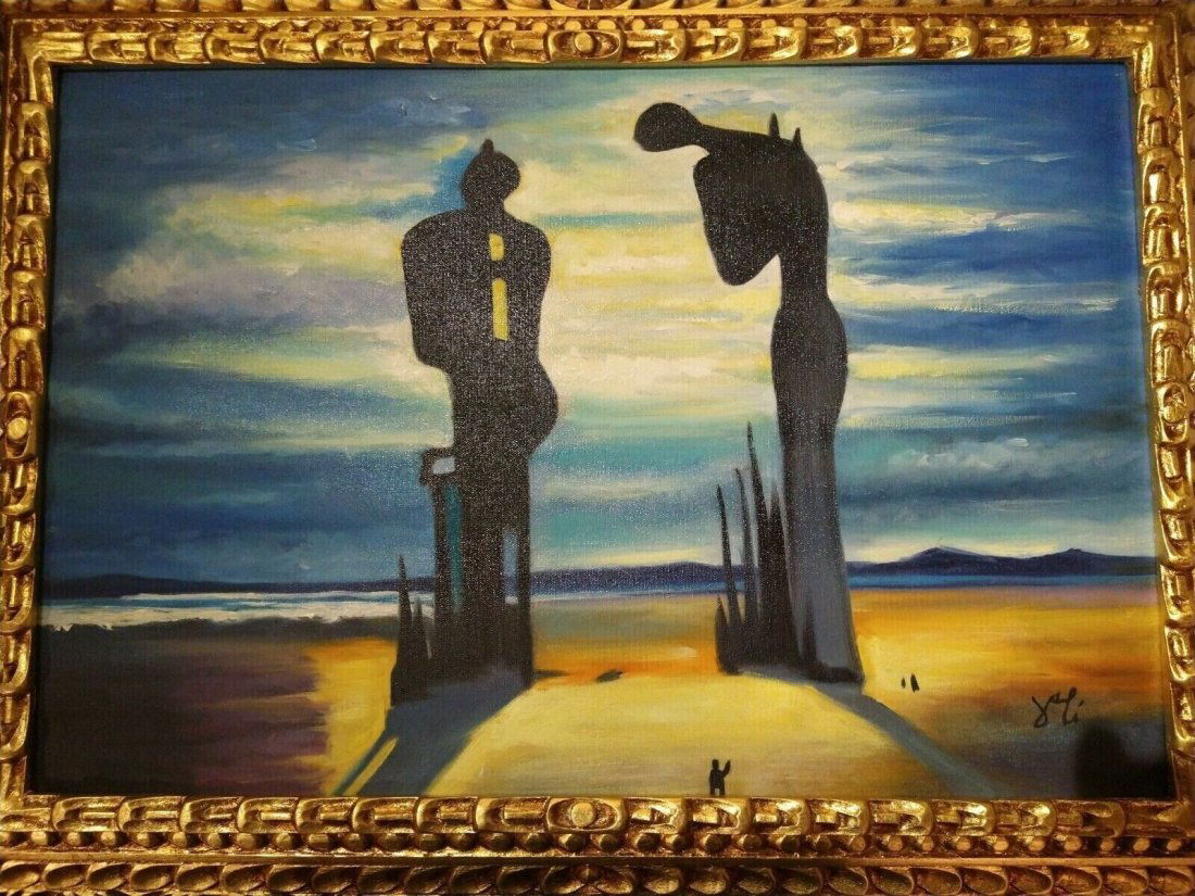 Salvador Dali painting, oil on canvas (1 of 5)