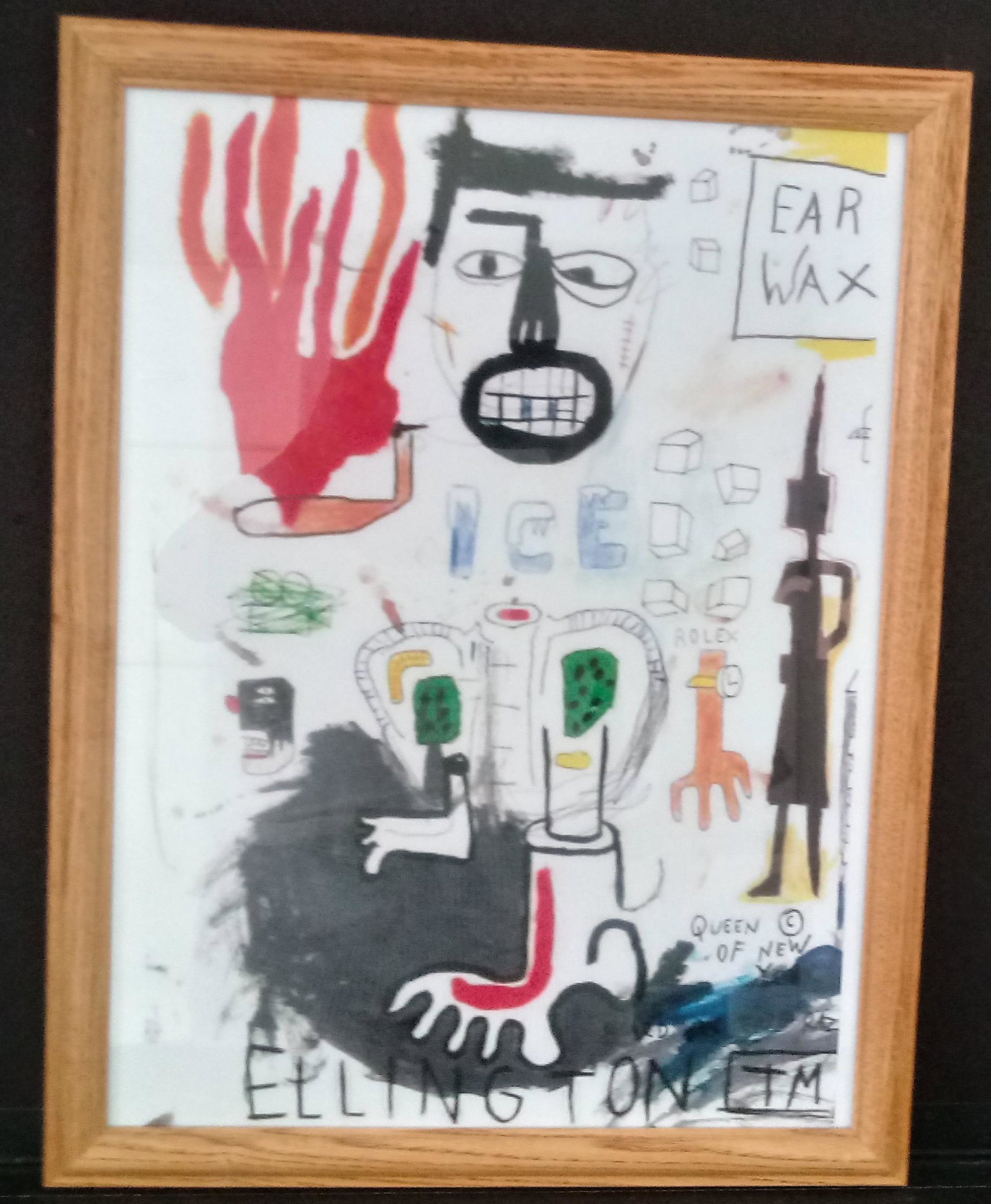 Jean Michel Basquiat Print with frame (1 of 4)