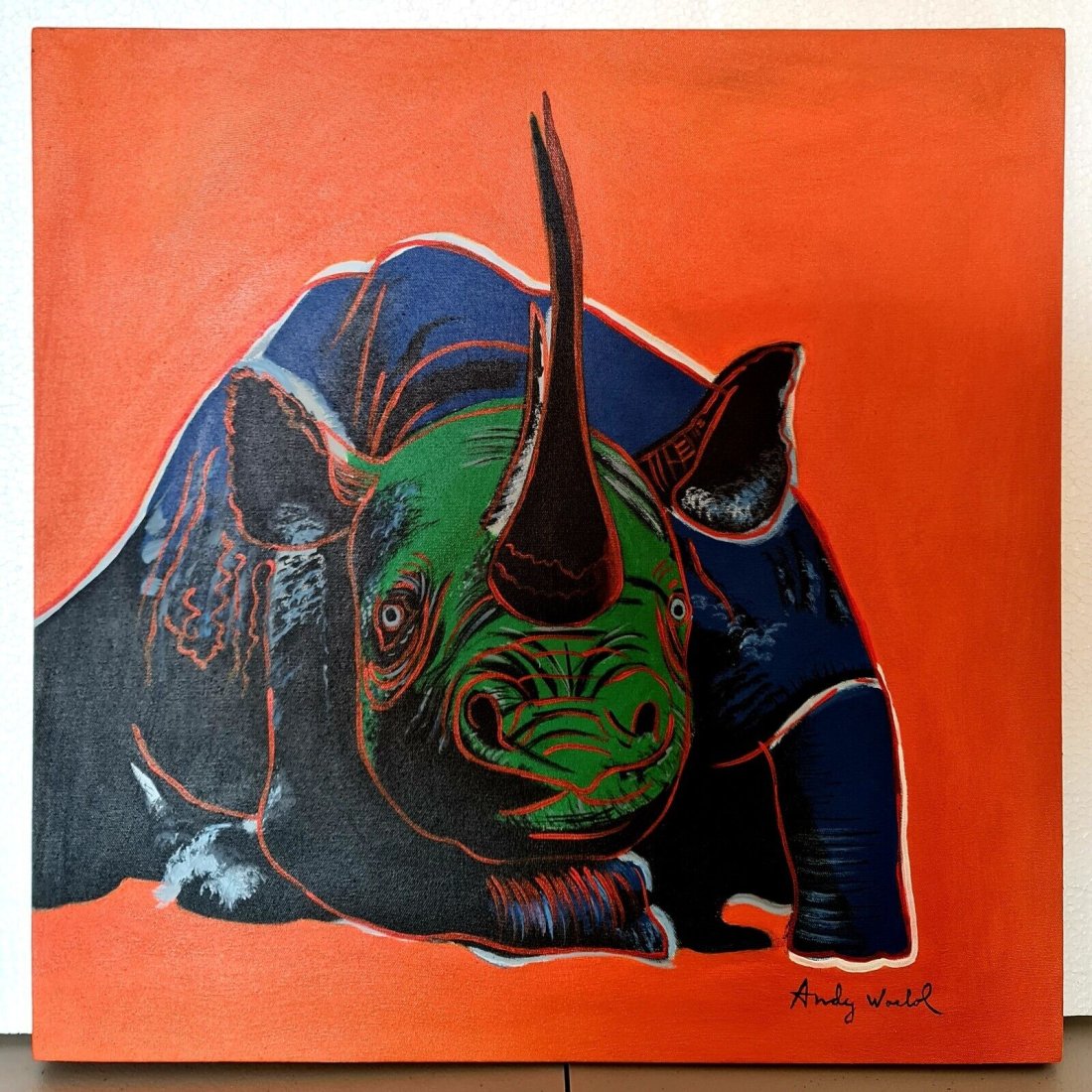 Andy Warhol OIL PAINTING ON CANVAS SIGNED (1 of 5)