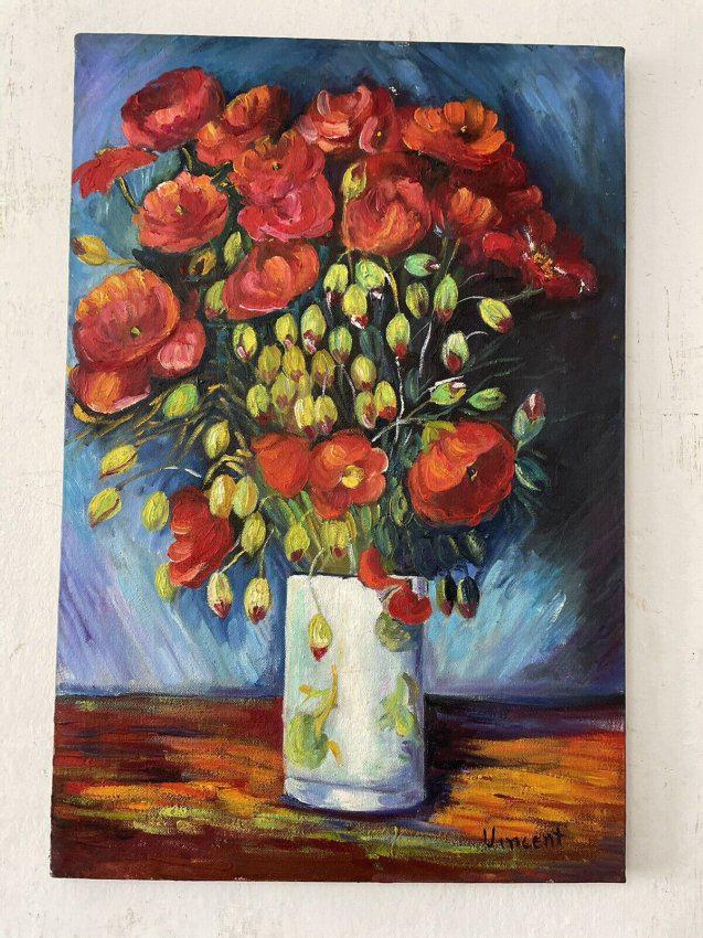 Vincent Van Gogh  Oil Painting Hand Signed  Canvas. (1 of 3)