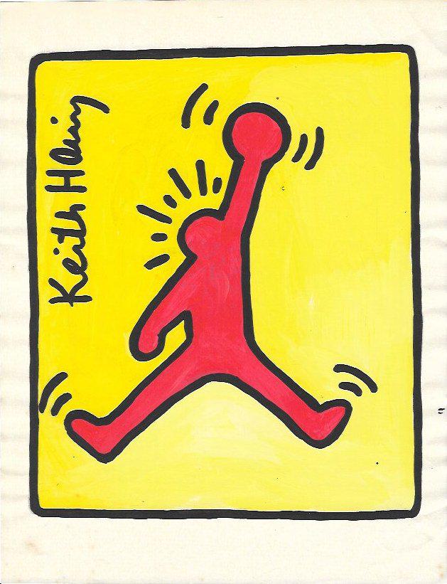 Keith Haring Mix Media Drawing Signed (1 of 2)
