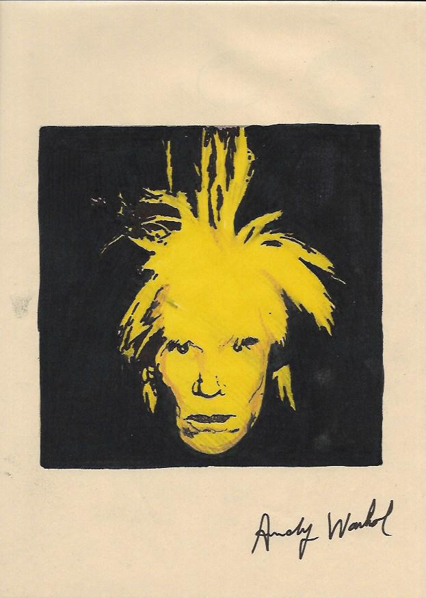 Signed Andy Warhol Mixed Media on Paper: Signed Andy Warhol Mixed Media on Paper. Approx Size: 11 3/4 x 8 1/2 inches. NY Collector. No Coa or Documents .Sold as is to the manner or style of the artist, Good Condition, See photos