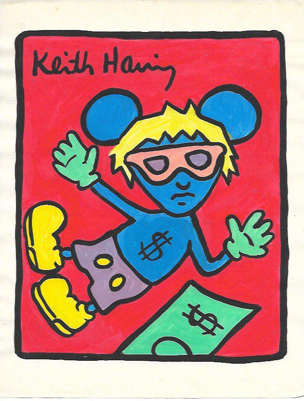 Keith Haring (American, 1958 -1990) - Mixed Media (1 of 2)
