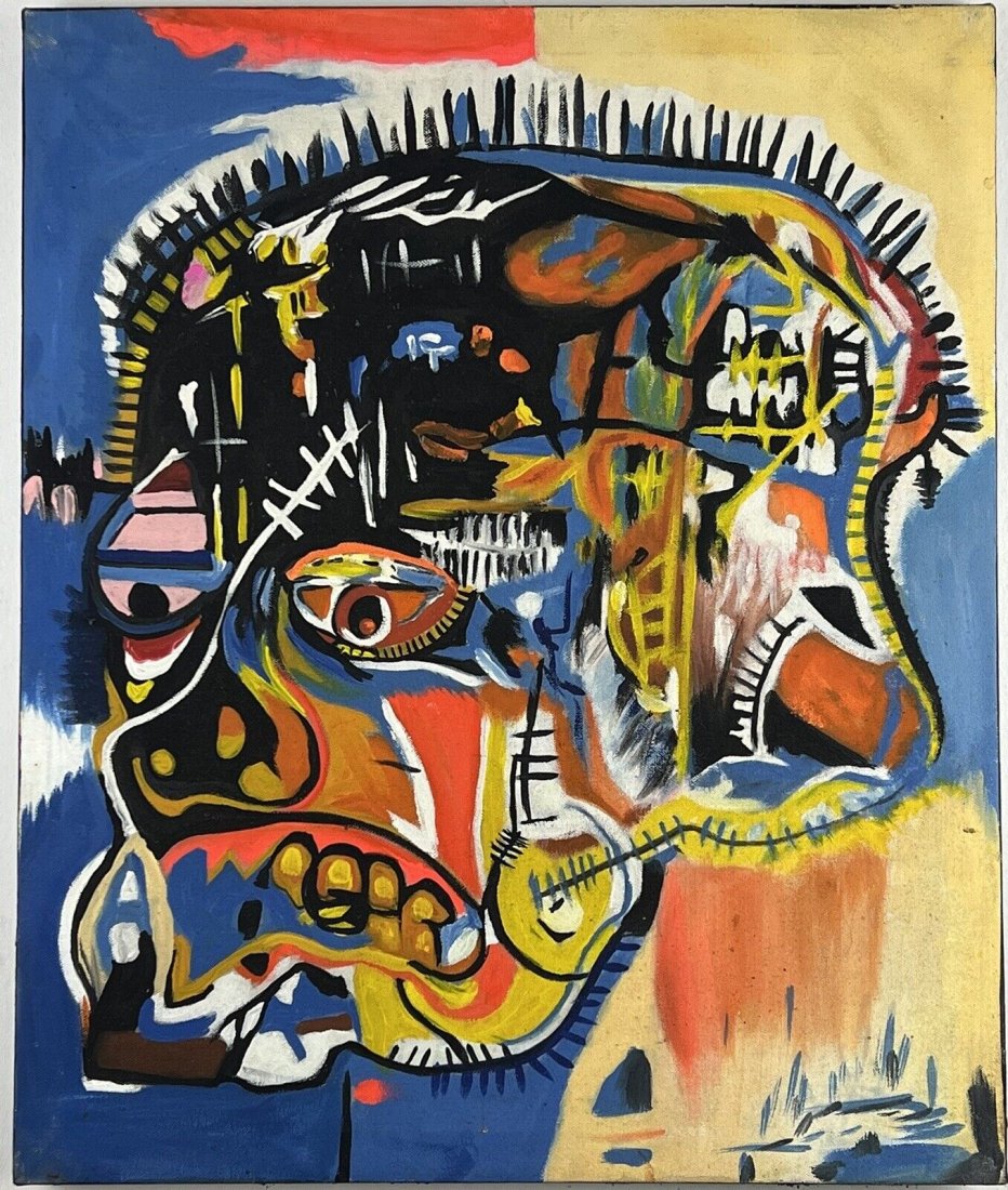 Jean-Michel Basquiat Painting on canvas (1 of 4)
