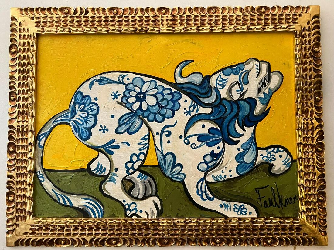 Henry Faulkner painting, oil on canvas, signed, stamped and framed (1 of 7)