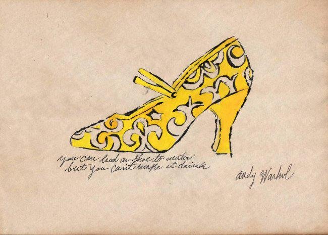 Signed Andy Warhol Mixed Media on Paper: Signed Andy Warhol Mixed Media on Paper. On verso, also stamp inscribed Authorized by the Andy Warhol Foundation. Approx Size: 11 3/4 x 8 1/2 inches. Provenance:Private Collector. This item has limite