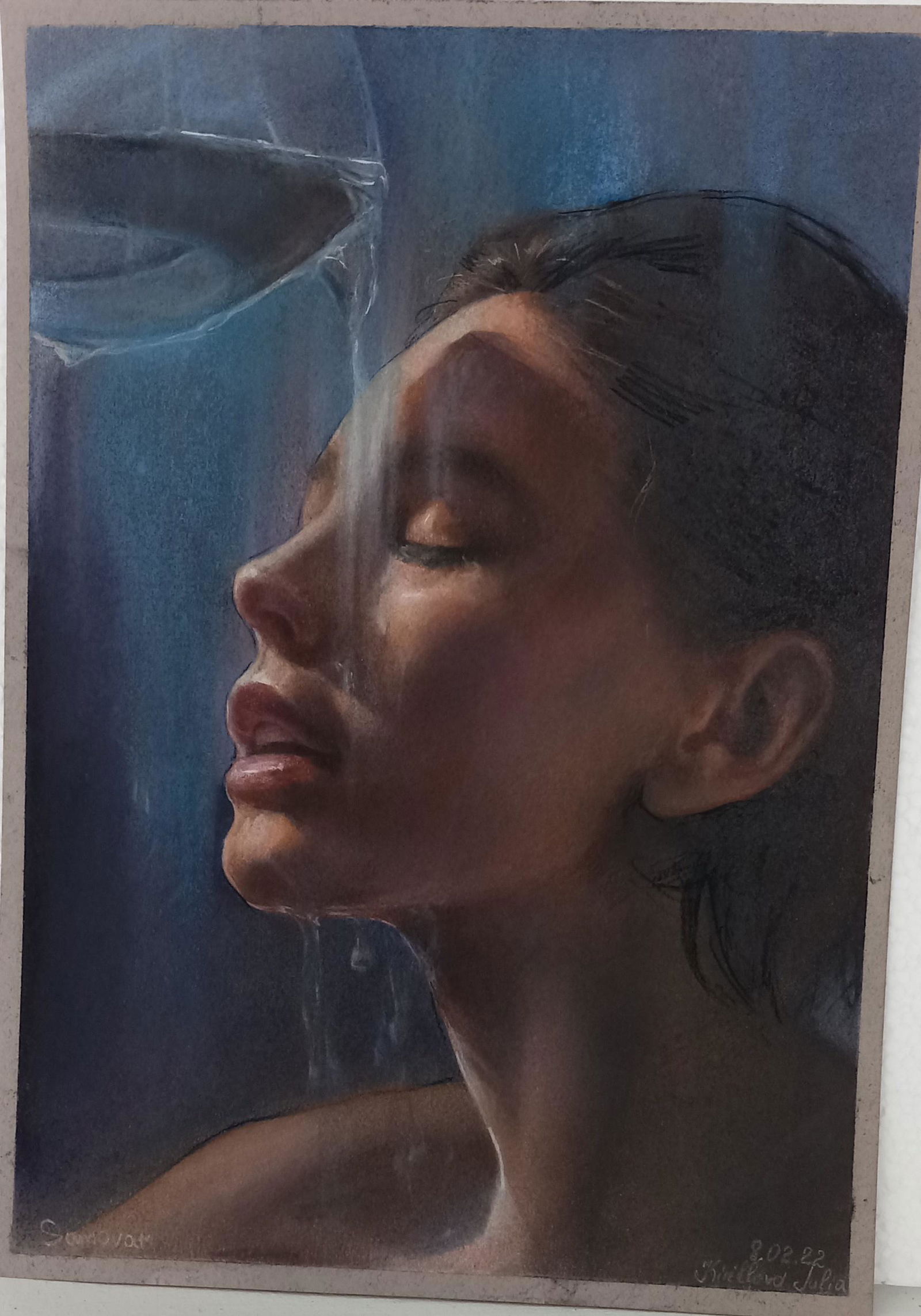 original Art Drawing Pastel female (1 of 2)