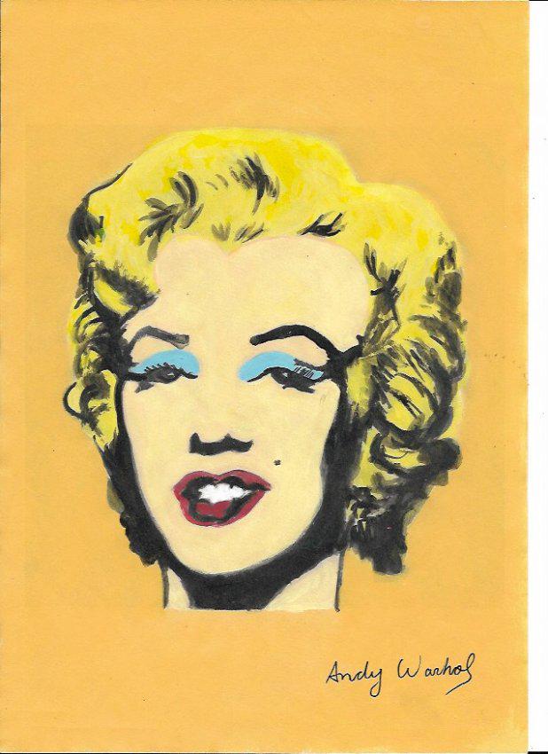Signed Andy Warhol Mixed Media on Paper (1 of 2)