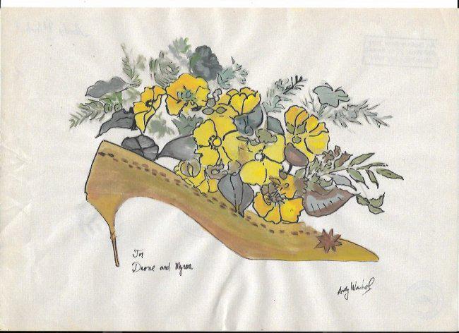 Signed Andy Warhol Mixed Media on Paper (1 of 2)