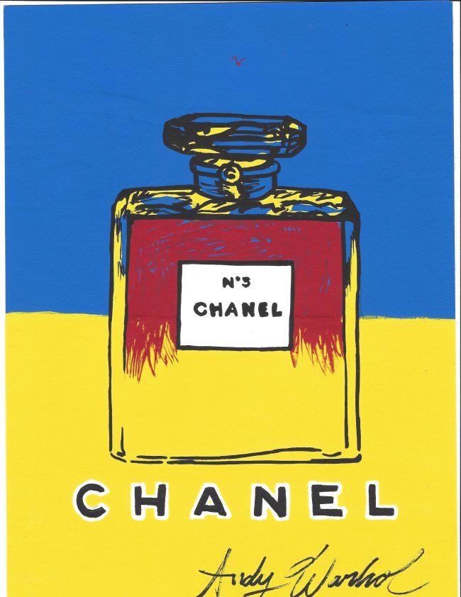 Signed Andy Warhol Mixed Media on Paper (1 of 2)