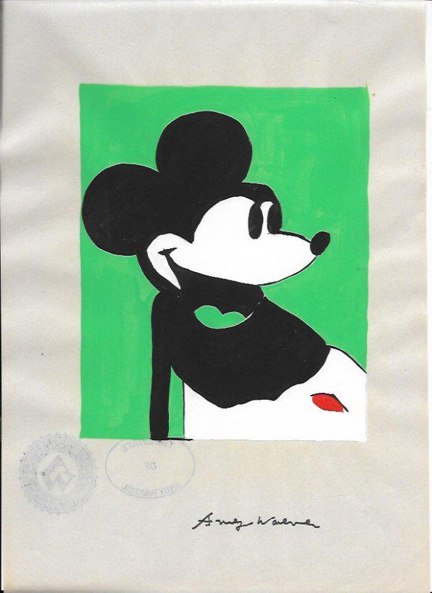 Signed Andy Warhol Mixed Media on Paper. Approx Size:: Signed Andy Warhol Mixed Media on Paper. Approx Size: 11 3/4 x 8 1/2 inches. Provenance: NY Collector.Sold as is to the manner or style of the artist, Good Condition, See photos.Condition ReportCondit