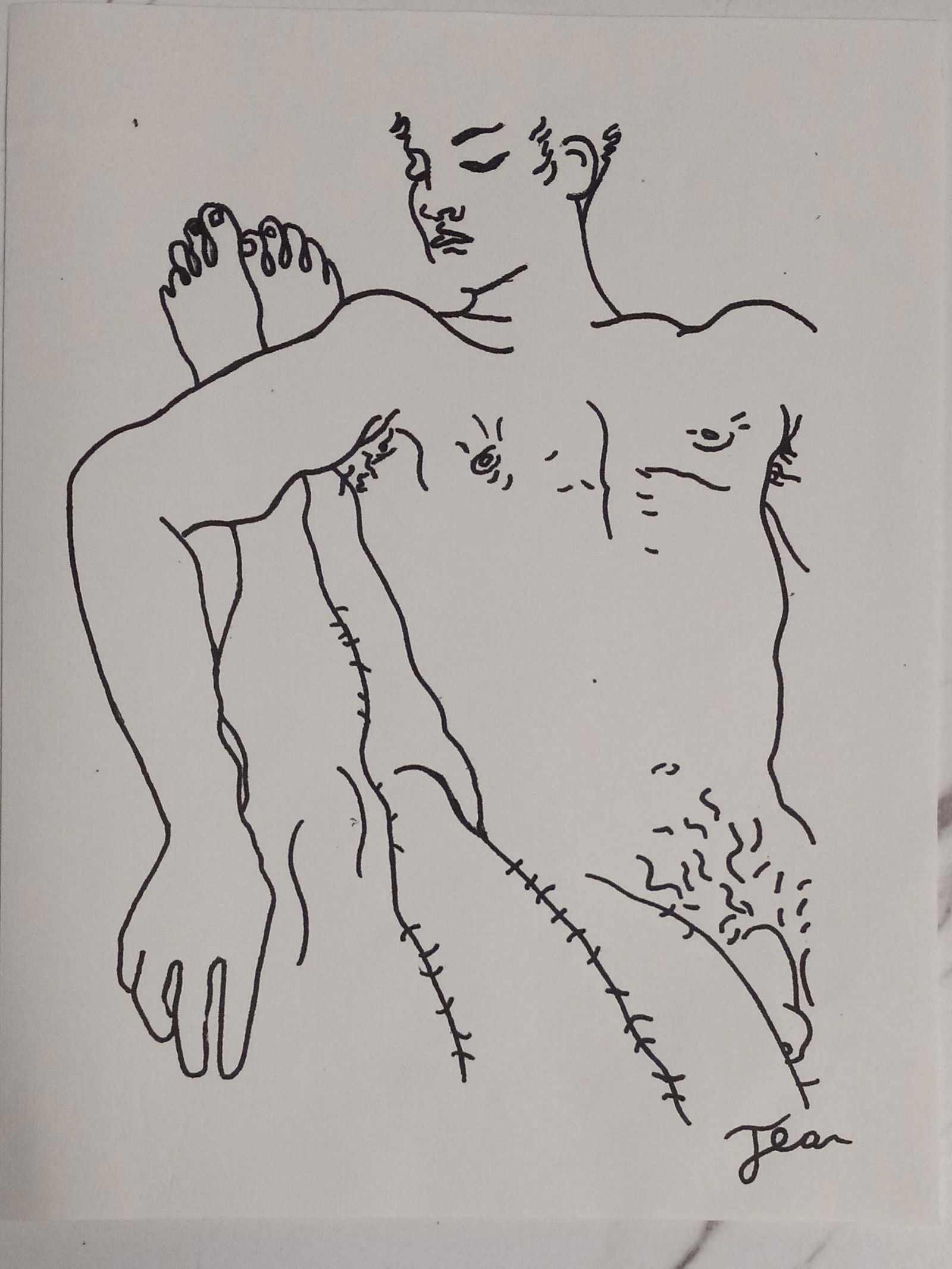 Jean Cocteau Drawing on Paper (1 of 1)