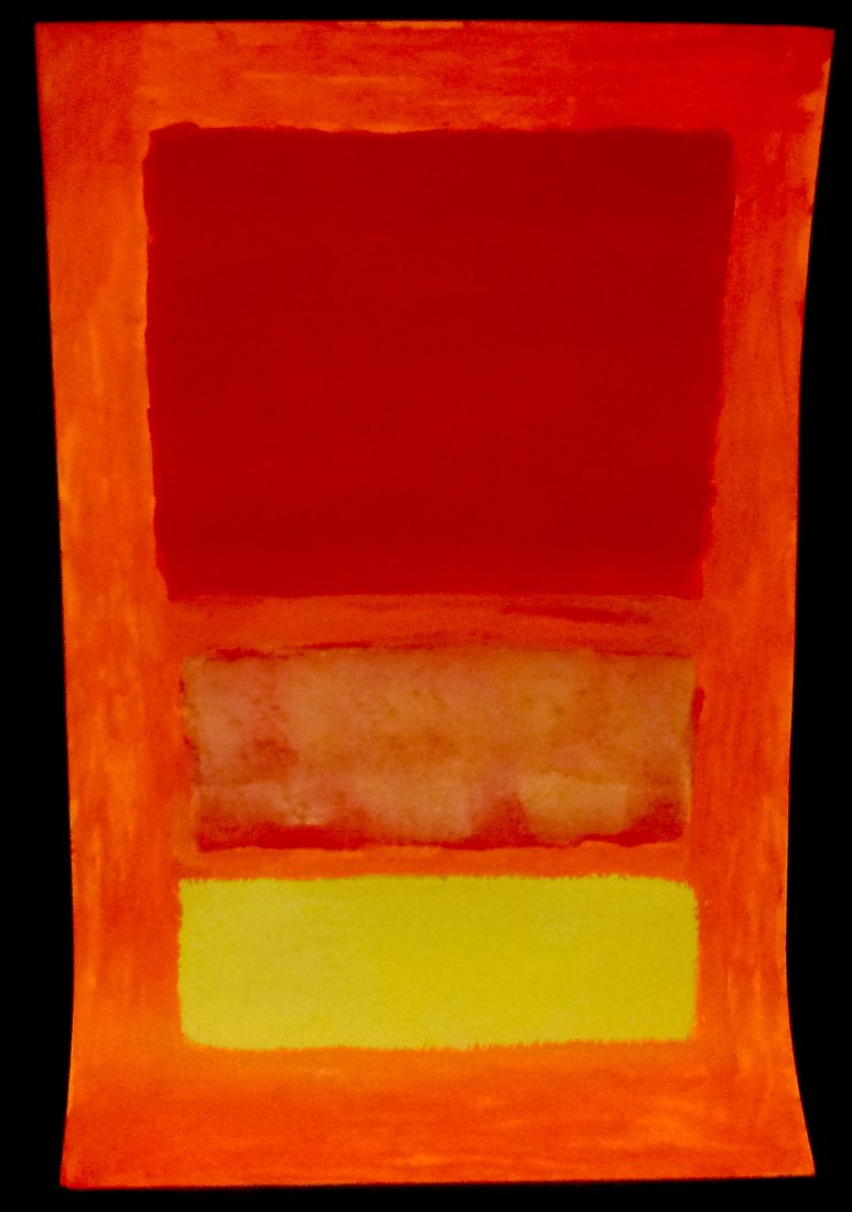 Mark RothkoMixed Media Painting on Paper: Mark Rothko(Style OF)Mixed Media Painting on Paper. Approx Size: 20 x 14 inches. Stamp signed on verso.Provenance: NY Collector.Sold as is to the manner or style of the artist, Good Condition, See pho