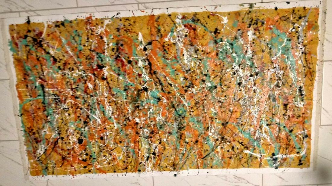XL Abstract Painting on Canvas (1 of 2)