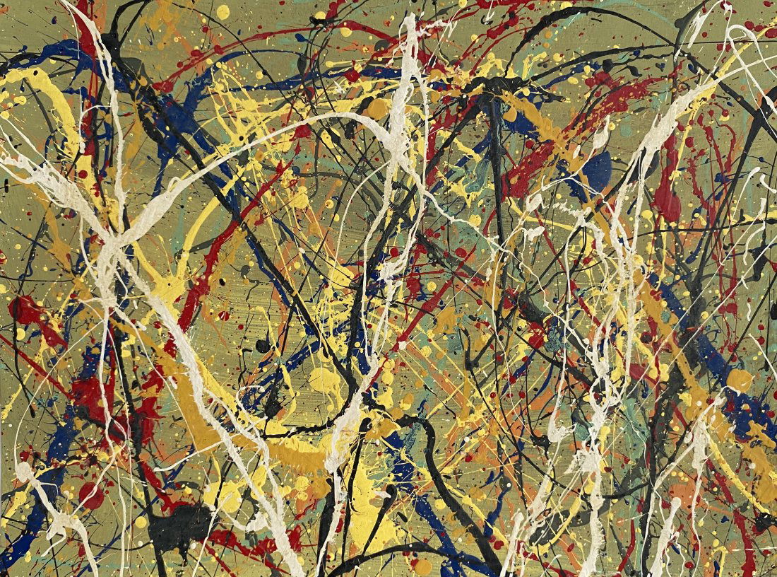 Jackson Pollock Abstract Painting on Paper (1 of 2)