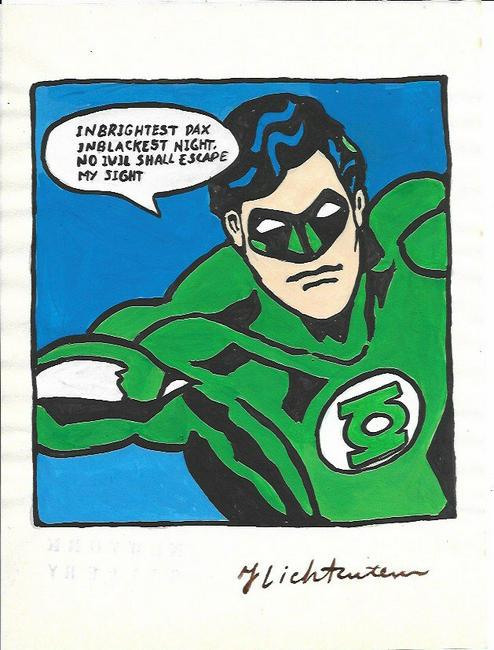 The Style of Roy Lichtenstein drawing on Paper. (1 of 1)