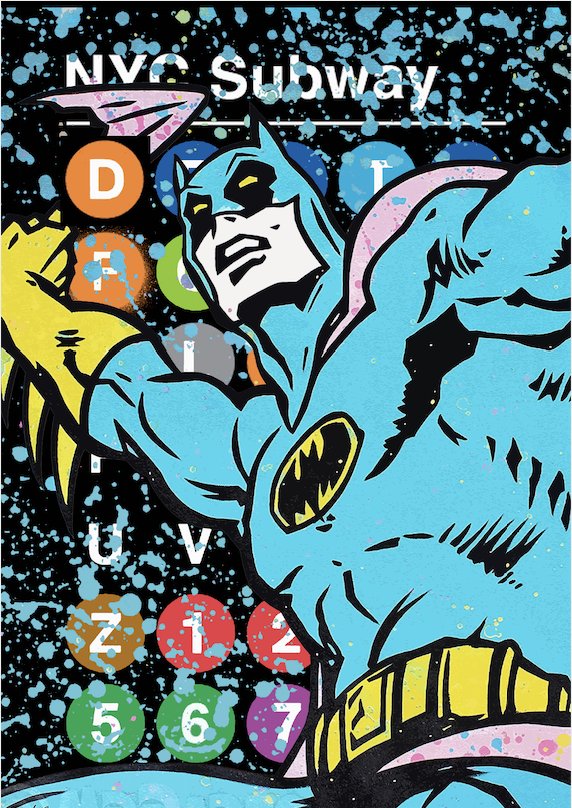 LARGE Signed Graffiti Pop Art Print Death NYC (1 of 1)