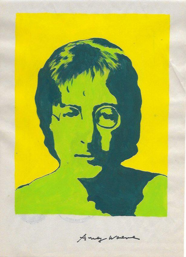 Andy Warhol - Drawing and Watercolor Painting on paper (After Artist) (1 of 2)