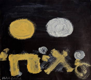 Adolph Gottlieb Modern art 20th century abstract painting (After) artist: Adolph Gottlieb Modern art 20th century abstract painting on Canvas(After) artist Size: 20 by 18 inches. Good condition,needs stretching. No COA,no supporting papers,sold in the manner or style of Art