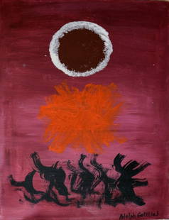 Adolph Gottlieb 20th Century Modern Painting on Canvas.(After Artist): Adolph Gottlieb,20th Century Modern Painting on Canvas.Approx Painting Size: 19 x 14 inches. No coa, no supporting papers, (After Artist), as is. Good condition. See Photos. After definition: For pain