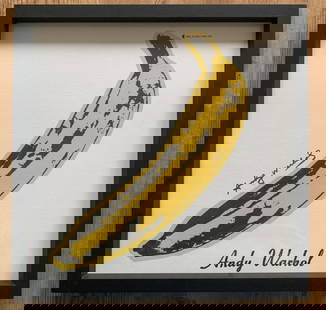 Andy Warhol, (After) artist“Velvet Underground And Nico banana sleeve.: Andy Warhol,(After) artist Velvet Underground And Nico banana sleeve.Print on acrylic paper .Black box frame is 12” x 12”. No COA or documents with this piece.The word “after&rdqu
