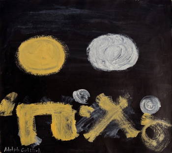 Adolph Gottlieb Modern art 20th century abstract painting (After) artist: Adolph Gottlieb Modern art 20th century abstract painting on Canvas(After) artist Size: 20 by 18 inches. Good condition,needs stretching. No COA,no supporting papers,sold in the manner or style of Art