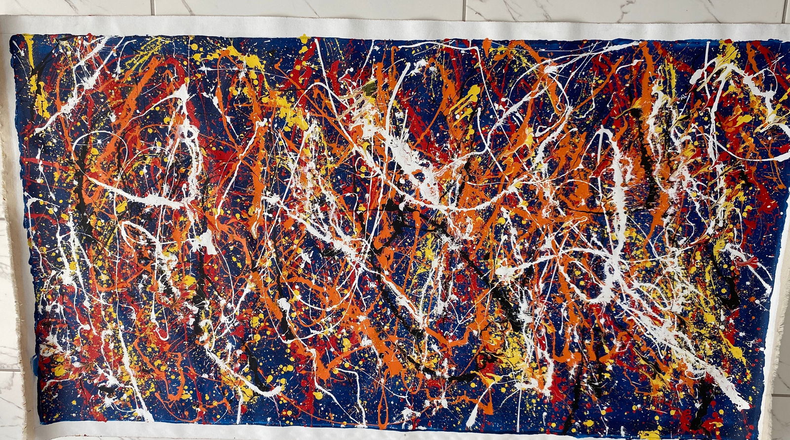 XXL Jackson Pollack Painting on Canvas After (artist) (1 of 2)