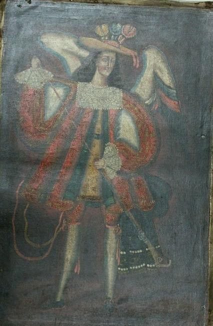 Peruvian Cusco Folk Art Oil Painting on Canvas (after Artist) (1 of 1)