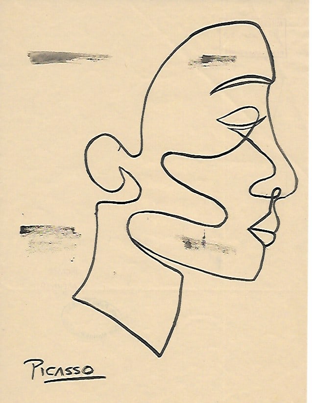 Pablo Picasso Mixed Media on Paper After (artist): Pablo Picasso Mixed Media on Paper.After (artist) Approx Size: 11 3/4 x 8 1/2 inches. NY Collector. No Coa or Documents .Sold as is to the manner or style of the artist, We Pack & Ship for you in hous